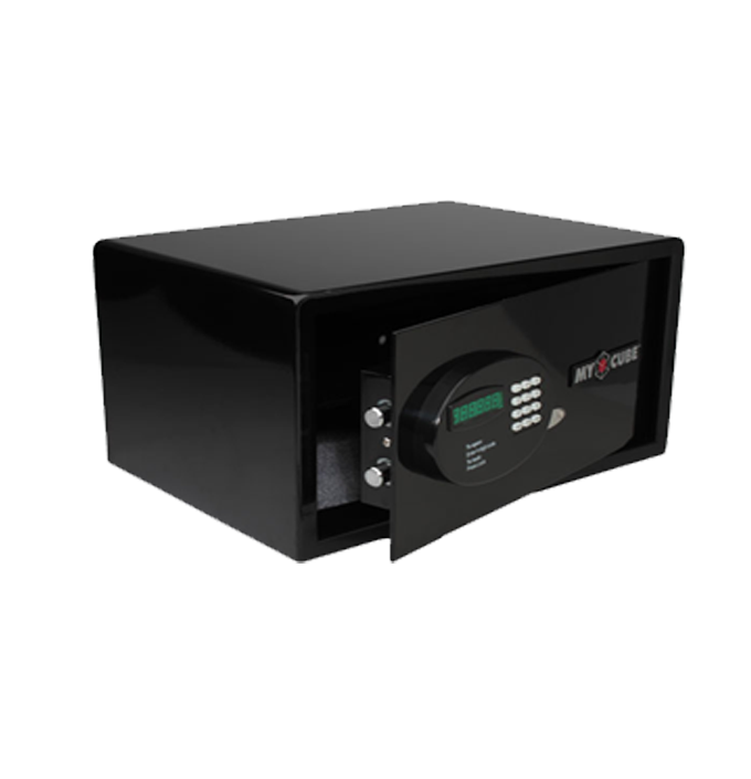 Where’s the battery pack on our MyCube security safe?