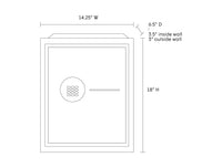 White wall safe dimensions